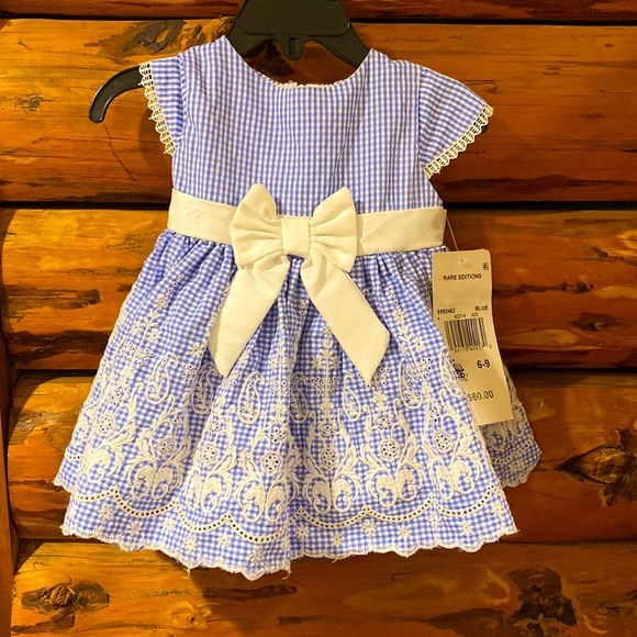 Rare Editions Dresses Rare Editions Blue And White Dress With